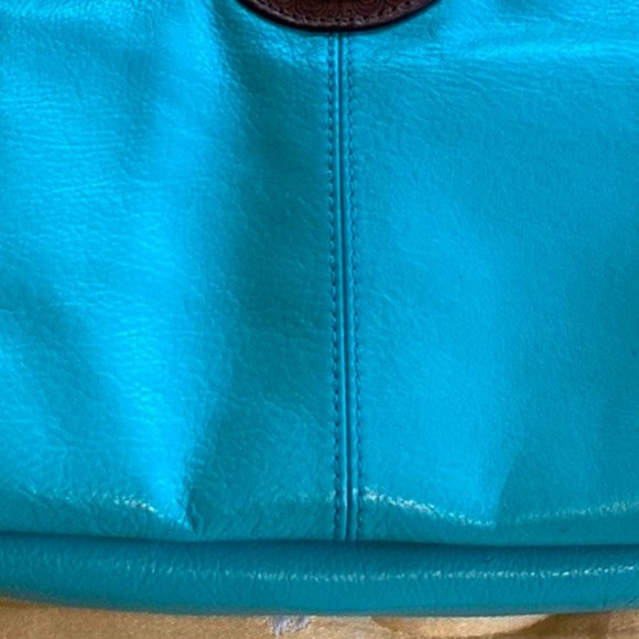 Brighton Shiloh leather cross body bag in jade - Picture 12 of 14